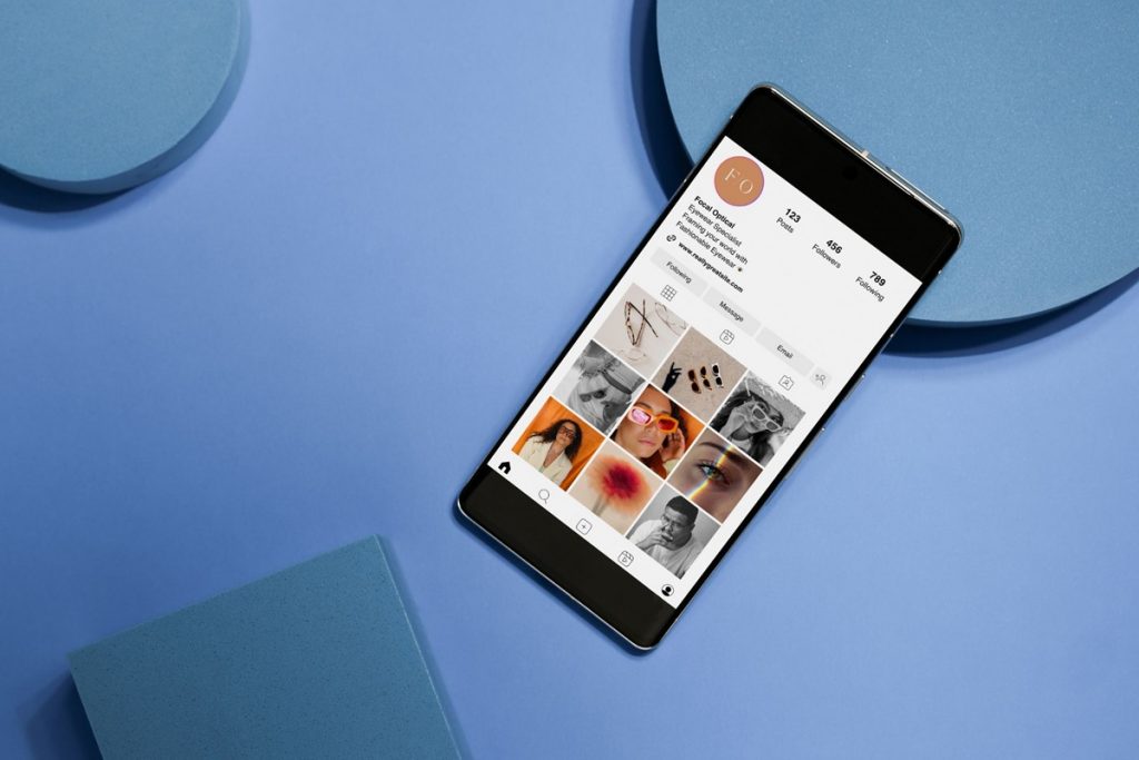 social media content on cellphone