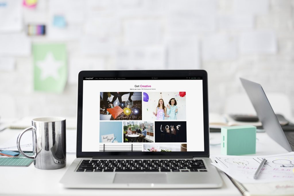 Laptop open to start getting creative with content strategy & writing