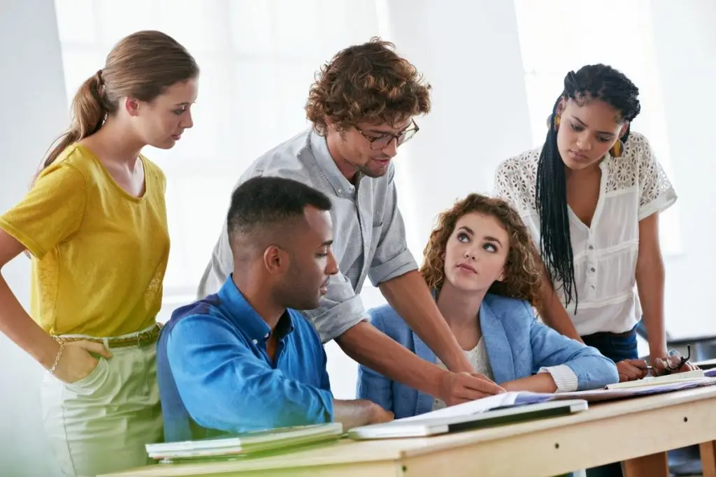 Consultant building trust and connecting