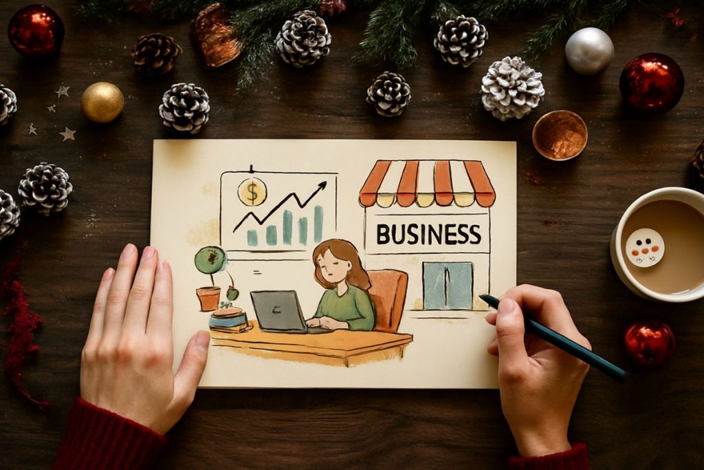 working on year-end content strategy