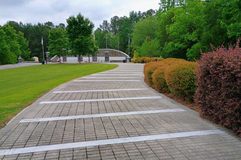 Marble Timeline Bands with view toward main event stage
